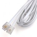 Black Point Products Black Point Products BT-012-WHITE 4 Wire White Phone Line Cord; 10 ft. BT-012-WHITE